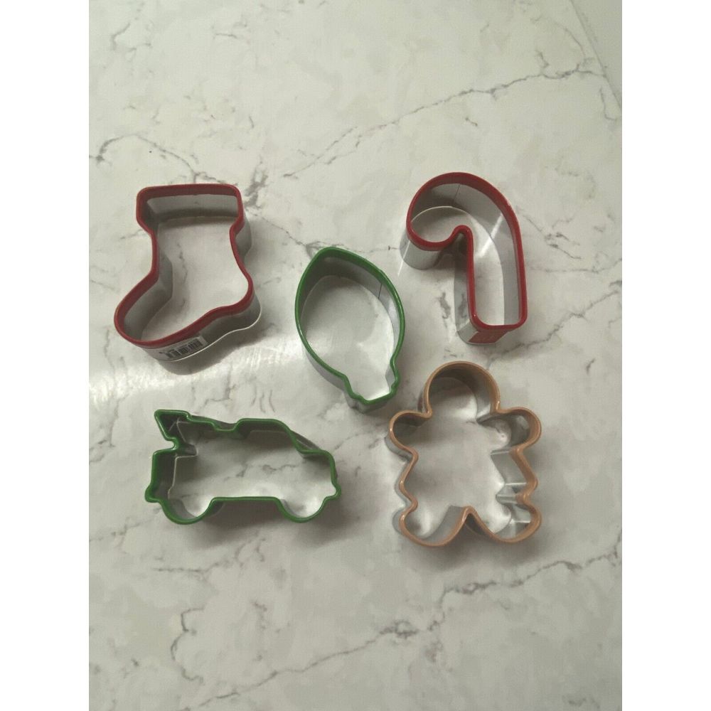 Christmas Cookie‎ Cutter By STIR Assorted Shapes PVC Edge Baking - Set of 5 New